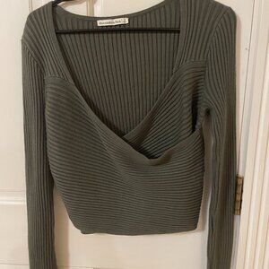 Abercrombie Cross Front Knit Long Sleeve